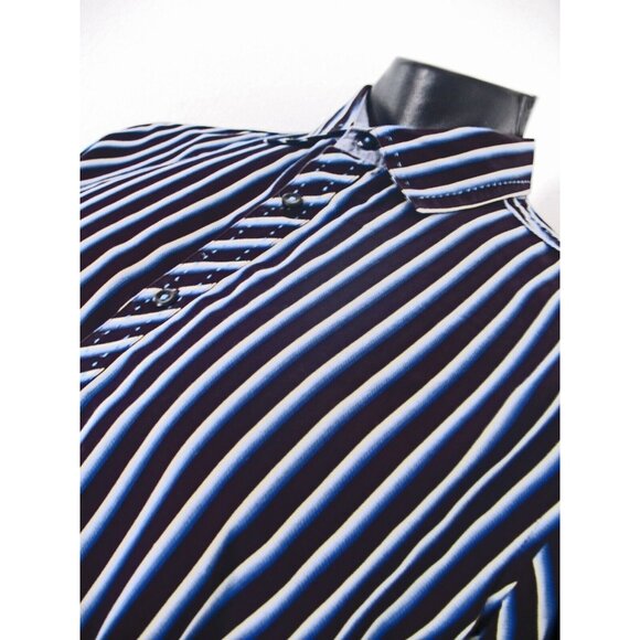 Inc. International Concepts Men  Shirt Blue/Black Stripes L/S  Sz Medium - Picture 7 of 7